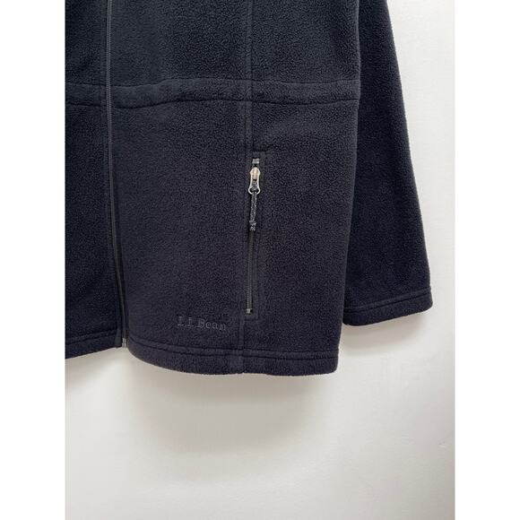L.L. Bean Fleece Full Zip Front Hooded Midweight Cozy Sweater Jacket Plus 1X - Picture 7 of 8